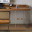 Bureau d'angle en bois massif, bureau en L en acrylique-130204970