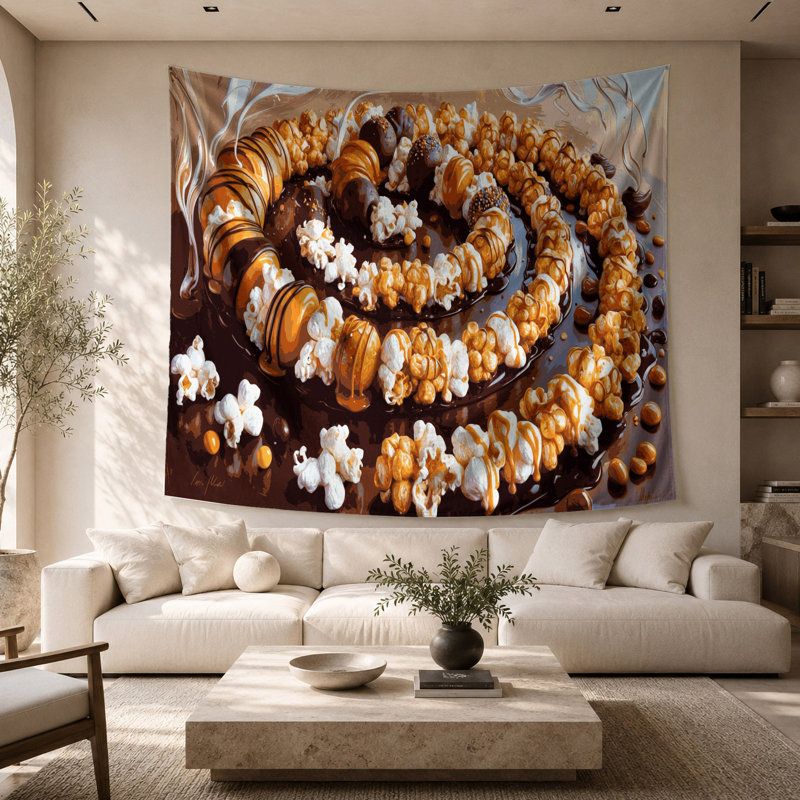 Tapisserie murale Desserts Popcorn, 26 po x 36 po