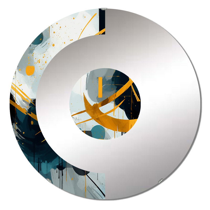 Vornell - Miroir mural demi-cercle, 23,6 po x 23,6 po