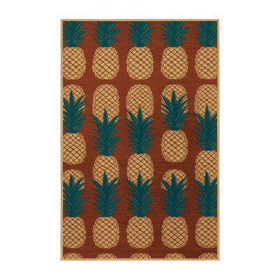 Washable Pineapple Fruits Area Rug