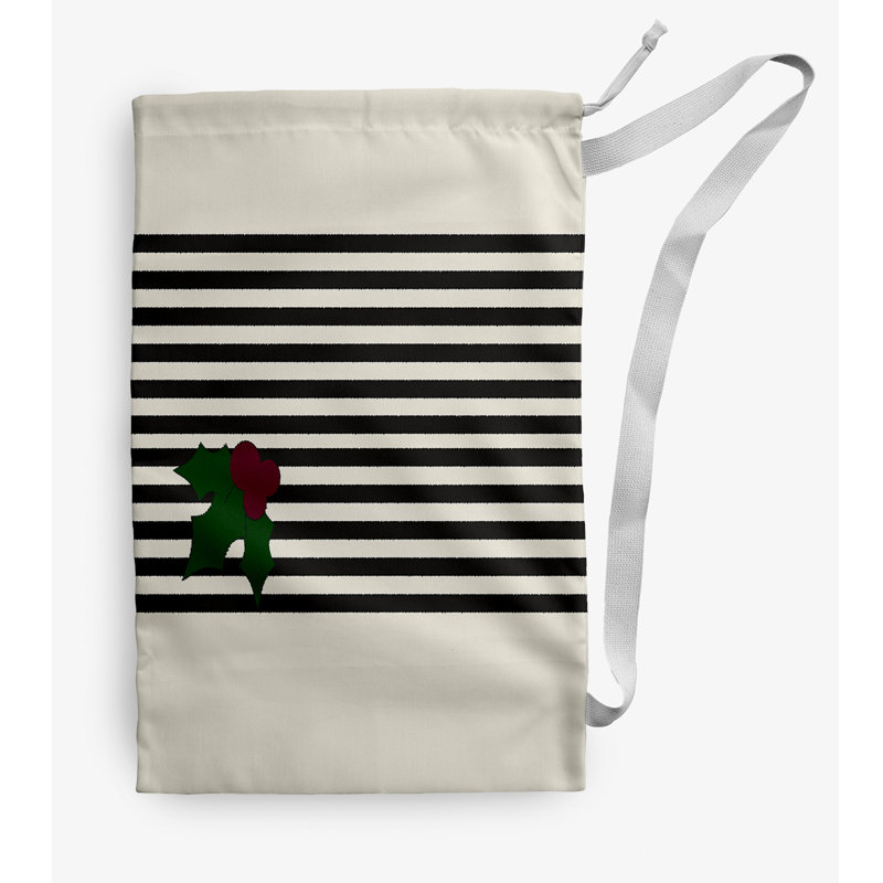 Fabric Laundry Bag with Handles, Small (29" H x 18" W), Black