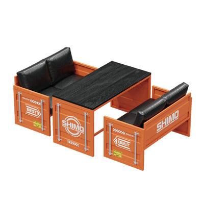 Ensemble de salle à manger rectangulaire L 55,2 po x l 27,6 po Levonda