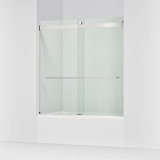 Levity 59.63" x 62" Bypass Bath Door with CleanCoat® Technology