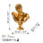 Hand-Painted Decorative Object, Gold Color, 13.4 x 19.7 x 9.4 inches | 100% Polyester Material | Unique Texture & Color Variations for Elegant Home Décor | Perfect Accent Piece for Living Room & Office Spaces-75501073