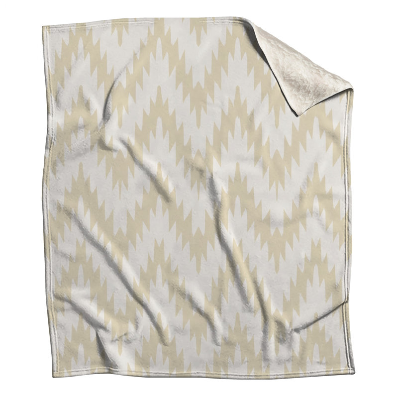 Couvertures beiges à motif en zigzag, 60in W x 80in H