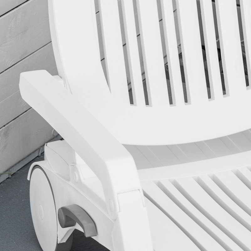 Chaise pliante avec rangement - imperméable, assemblage rapide, réglable à 5 niveaux pour patio, plage, piscine, jardin, chaise longue élégante