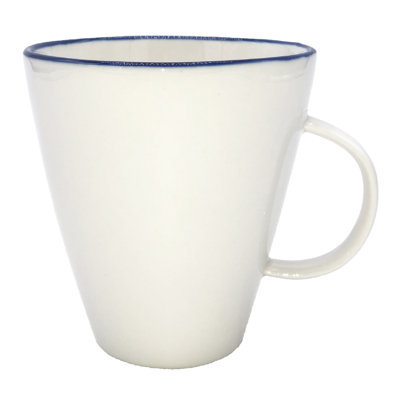 Canvas Home Abbesses Colored Rim Porcelain Coffee Mug 10oz -  C37-MG-BL-CP