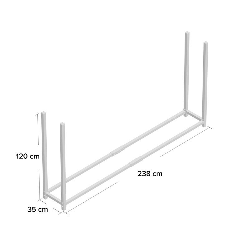 Walebridge 238cm W Log Rack