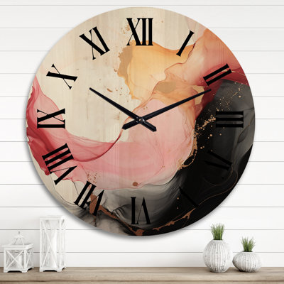 Horloge murale en bois massif Zenya