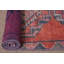 Tapis de couloir 2,9 x 11,5 pi, tapis Oushak, tapis Anatolian, tapis rétro, tapis turc, tapis moderne mauve