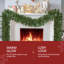 Guirlande de Noël 9 pi avec 50 lumières préinstallées