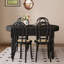 Table de salle à manger ronde noire en bois massif pour la salle à manger / cuisine-233672704