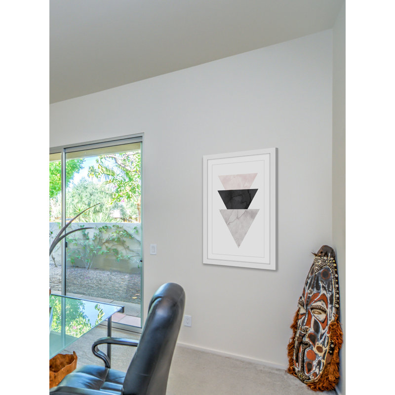 « triangle stack »-cadre photo sur papier, H 30 po x l 20 po x P 1,5 po, Cadre blanc