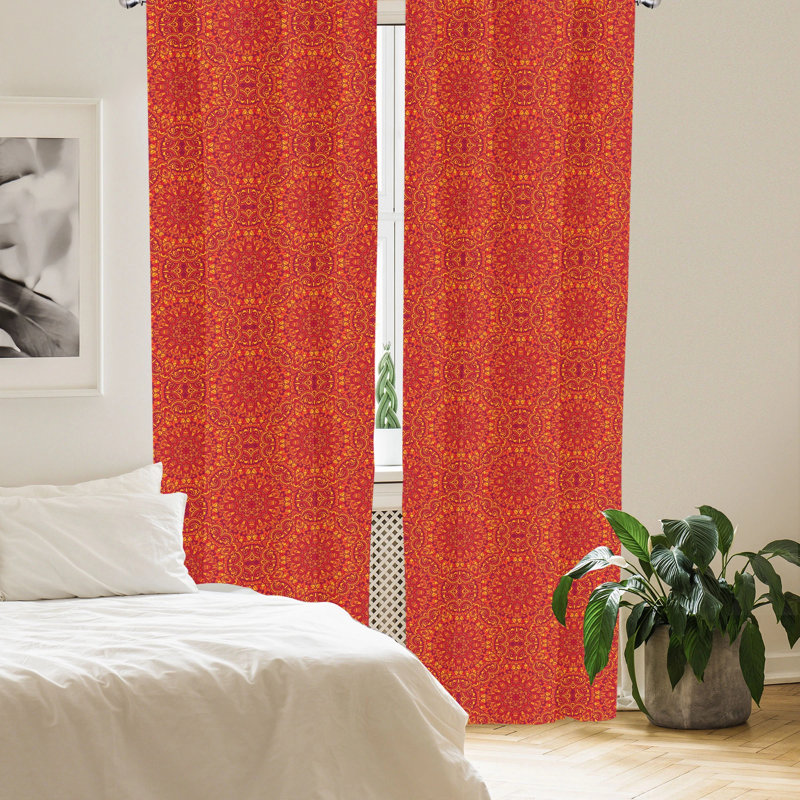 Floral Semi-Sheer Rod Pocket Sliding Panel, 28" x 84"