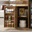 Bar à café Abella avec mini espace réfrigérateur, mini support d'armoire pour réfrigérateur, armoire à vin pour dortoir, cuisine ou bureau-209325077