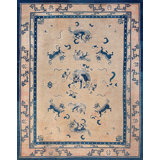 Antique Peking Chinese Allover Ivory 1880s Rug