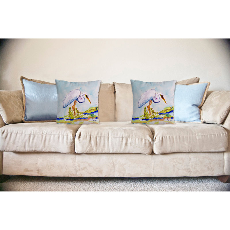 Housse de coussin intérieur / extérieur Egret Egret