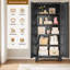  Grand garde-manger 71 po en métal avec tablettes réglables - Armoire de rangement autoportante pour cuisine, salle à manger, salon, salle de bain, bureau à domicile, couloir, atelier