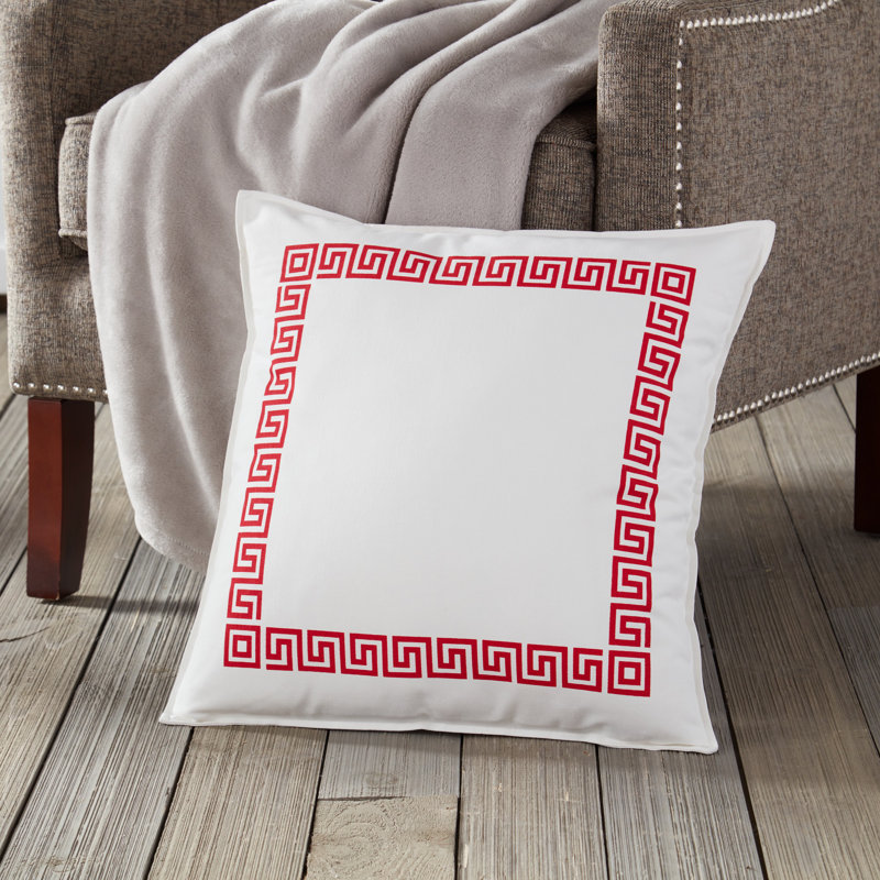 Geometric Throw Pillow, Red