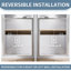 Porte de douche coulissante simple demi-cadre l 56 à 60 po x H 74 po-123244146