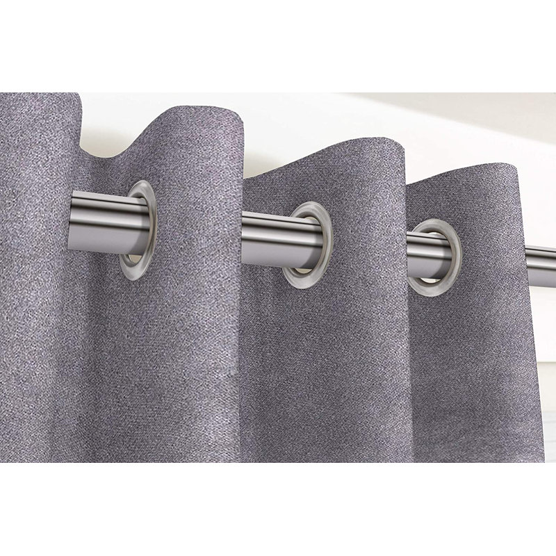 Delavega Blackout Curtain, Width 167 x Drop 182cm, Grey