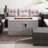 Small firepit with 1503 Wicker 7 - Person Patio Conversation Set with Cushions