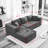106" Cloud Sectional Couch L-Shape