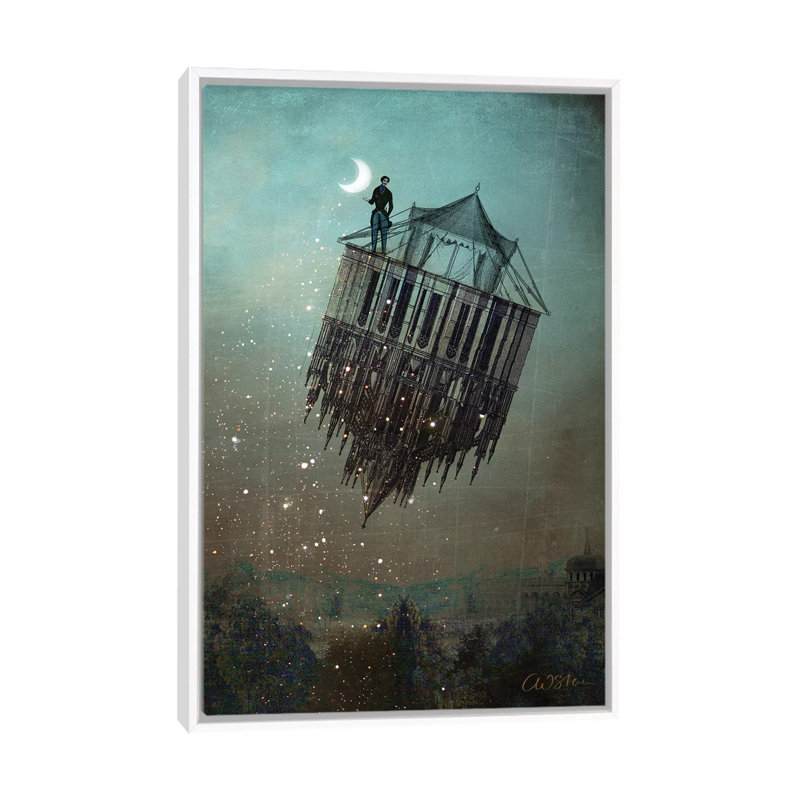 «The Sandman» par Catrin Welz-Stein - impression d'art graphique, H 40 po x l 26 po x P 1,5 po, Toile blanche encadrée