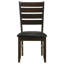 Cappuccino et chaises d'appoint rembourrées noires