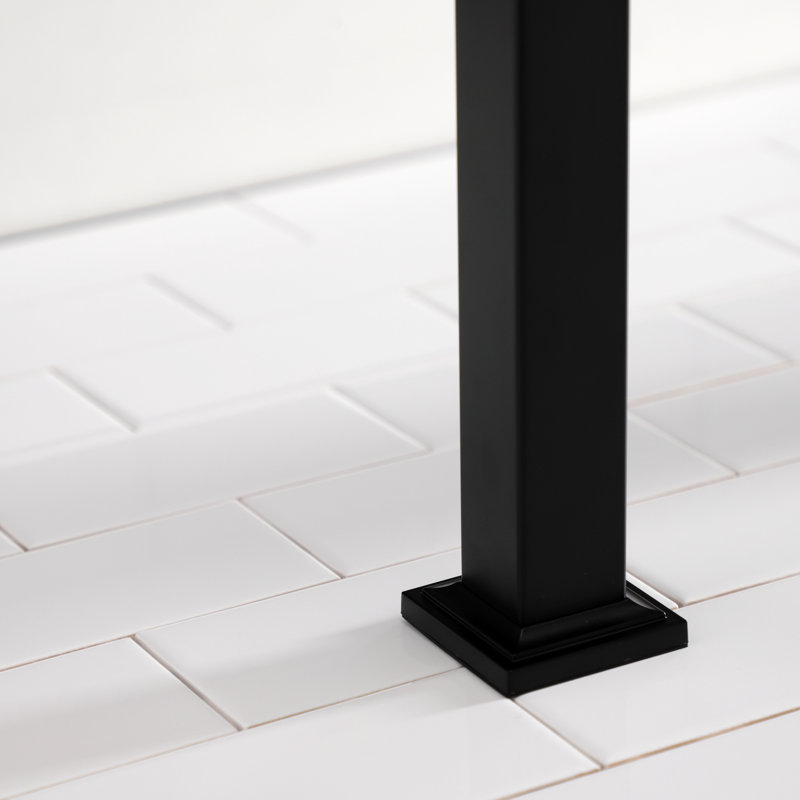 Pieds de lavabo console en acier inoxydable Kingston Brass Fauceture, Noir mat