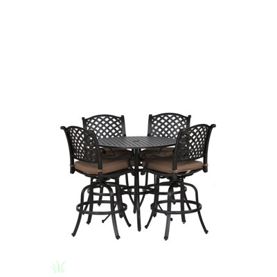 Long Aluminum Dining Set With Cushions