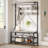 Hall Tree With Storage Bench Coat Rack Shoe Bench 4-In-1