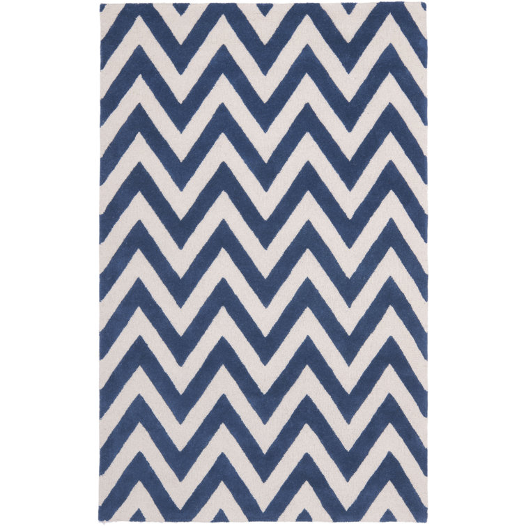 Chevron Wool Hand Woven Area Rug
