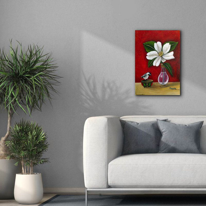 "Mésange" par Catherine A Nolin, H 26 po x l 18 po x P 0,75 po