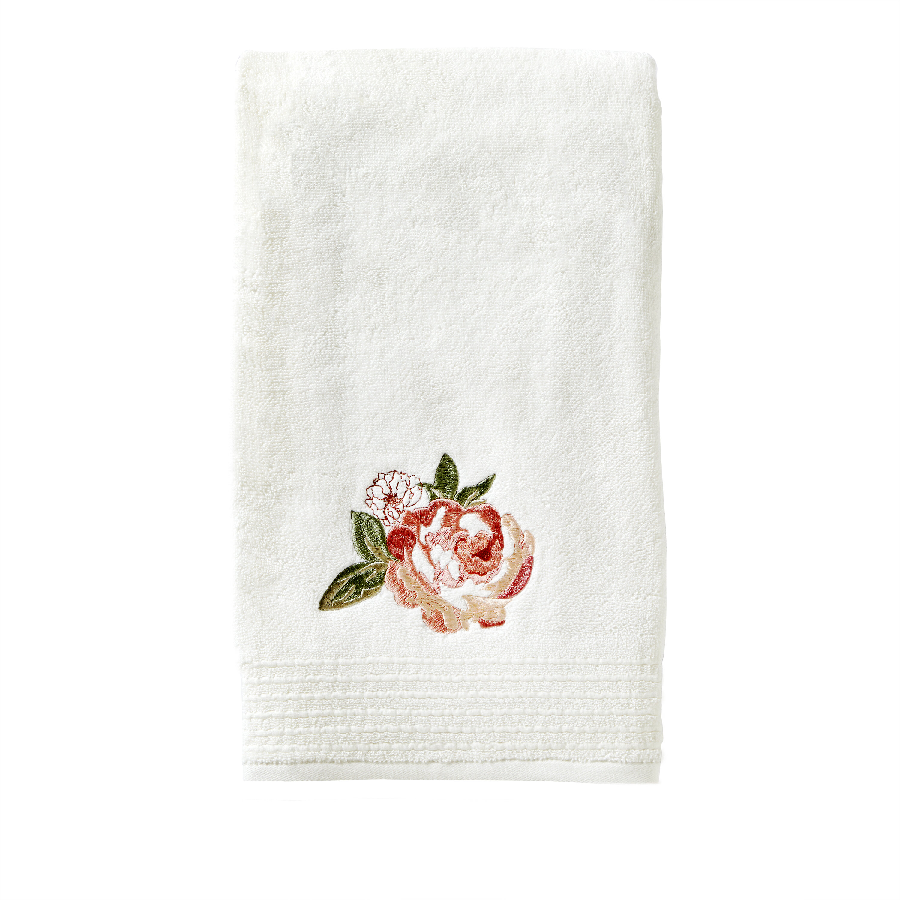 Grey Pleated Trim Cotton Hand Towel Sold by at Home