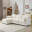 Canapé Cloud 3 places, canapé modulaire 3 places avec repose-pieds et 2 coussins décoratifs
