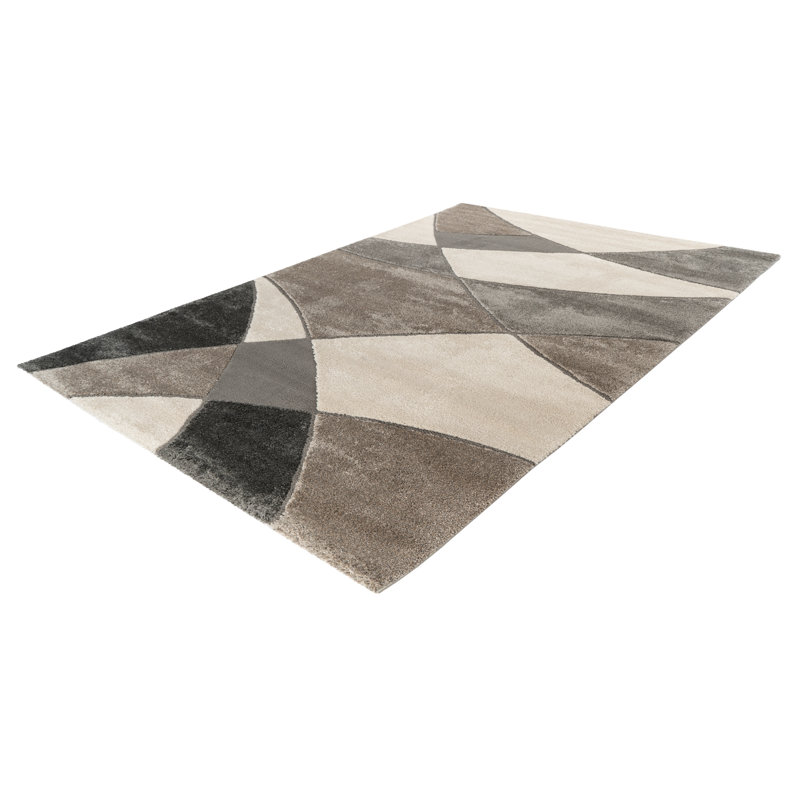 Frisco Geometric Area Rug, Rectangular 200 x 290cm, Grey/Brown/Blue