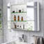 Armoire de rangement de salle de bain murale, armoire à pharmacie, armoire de salle de bain moderne avec miroir