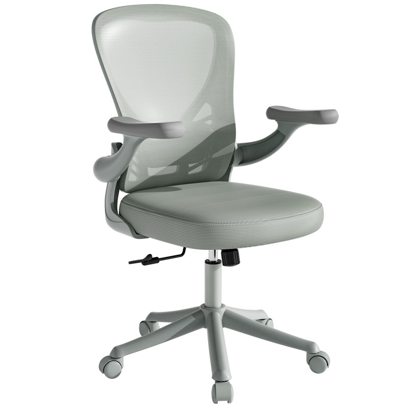 Ergonomic Office Desk Chairs with Mesh Back, Adjustable Lumbar Support, 3D Flip-up Arms, Rocking Function, Black