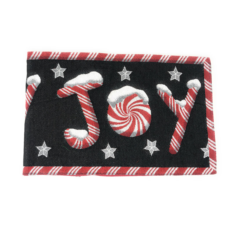 Schuster Peppermint Joy Candy Cane Christmas Table Runner, 13" W x 90" L