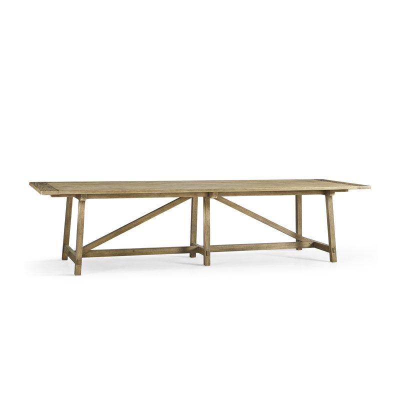 Sidereal Solid Oak Dining Table, Stripped Brown Chestnut