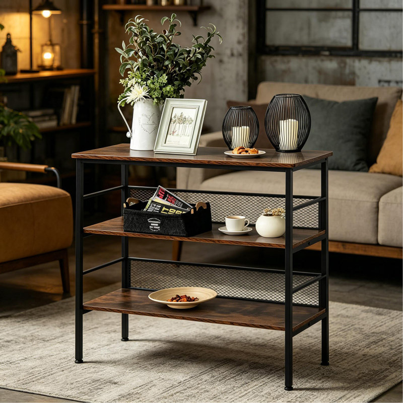 Multi-Functional Floor Shelf,3-Tier Open Shelving Unit,Space-Saving Shelf Organizer,Standing Storage Shelf