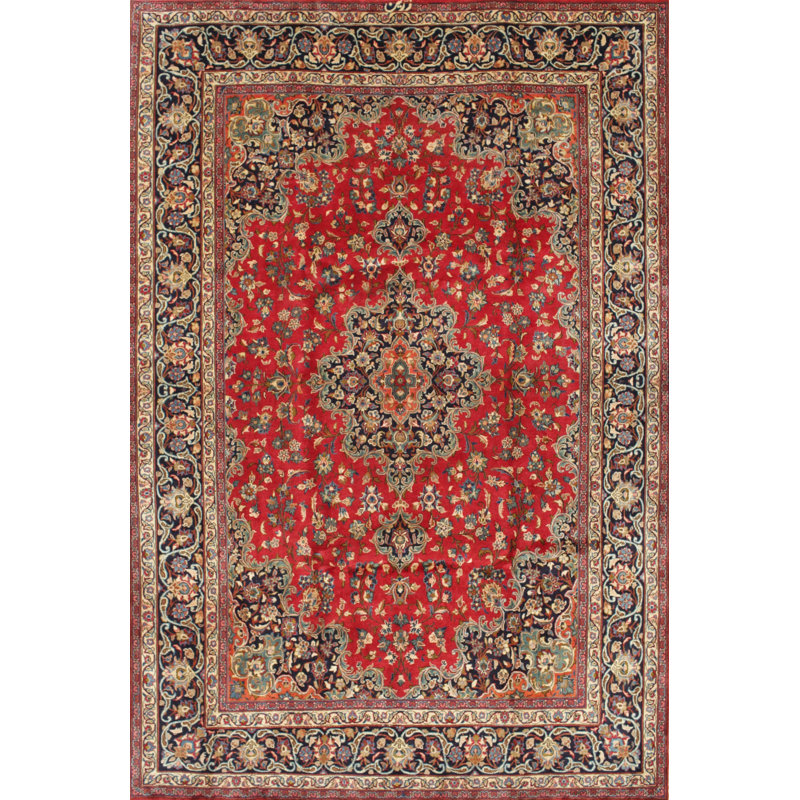Tapis rouge/bleu traditionnel Rindge, Rectangle 3 pi x 5 pi