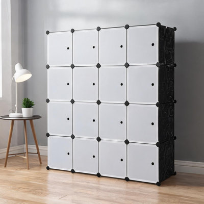 Bedroom Home Storage and Organization with White, Shelving and Metal Frame, 11 Kg Product Weight