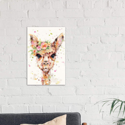 Little Llama by Sillier Than Sally - Wrapped Canvas Painting