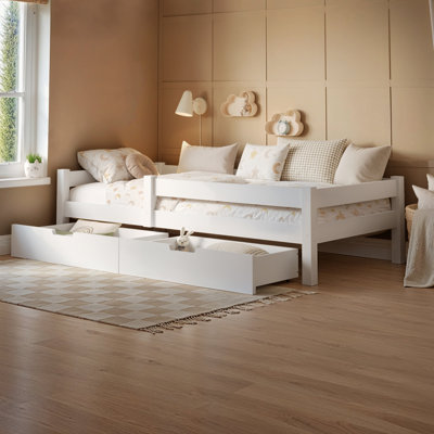 Milo Single Bed with Storage White