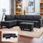 Canapé modulaire en lin 3 pièces-719284937