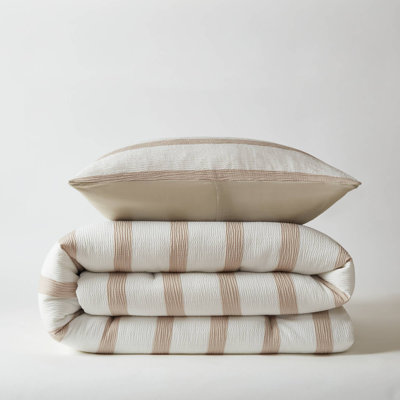 Premium Yarn-dyed Twin/twin Xl Bedding Sets, Striped Polyester Comforter With Modern Minimalist Style