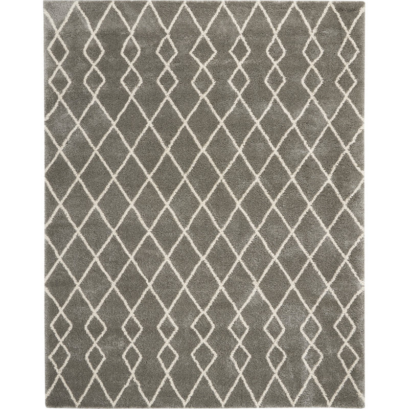 Bybel Geometric Indoor Rug, Rectangle 8'10" x 12'