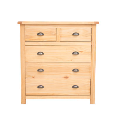 Cedrick 90cm W 5 - Drawer Chest of Drawers